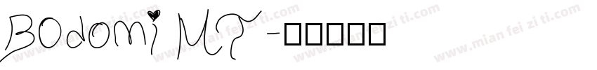 B0doni MT字体转换